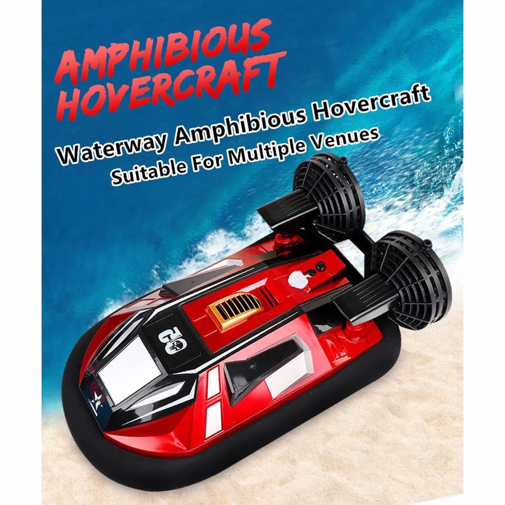 2.4GHz Remote Control Hovercraft Boat - Dual Motor Amphibious RC Toy for Kids, Boys & Girls - Perfect for Pools, Lakes & Smooth Land Play