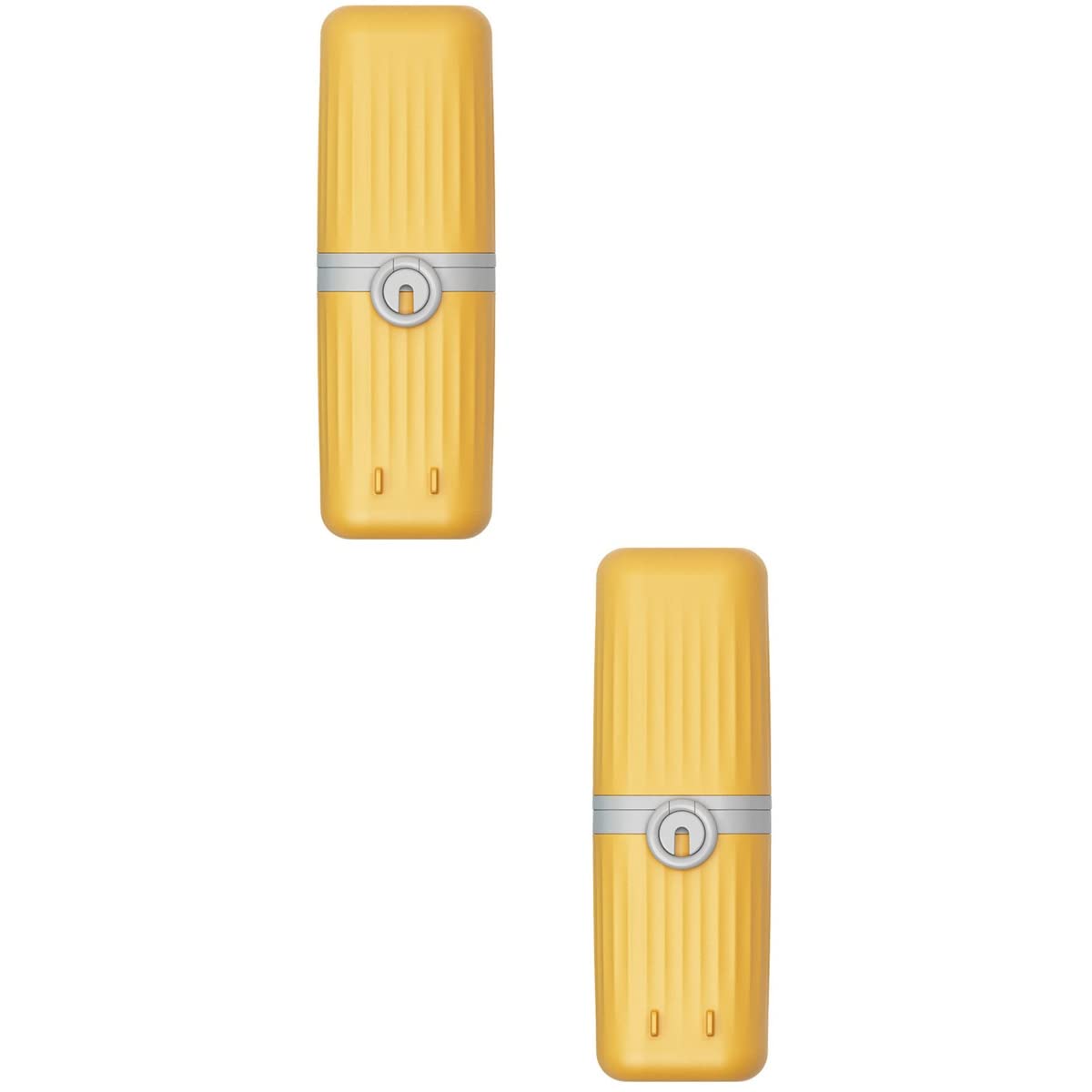 DOITOOL 2-Pack Clear Plastic Travel Toothbrush Holder - Waterproof Portable Toothbrush Case with Mug Organizer | Perfect for Camping, Gym, Business Trips & Daily Storage