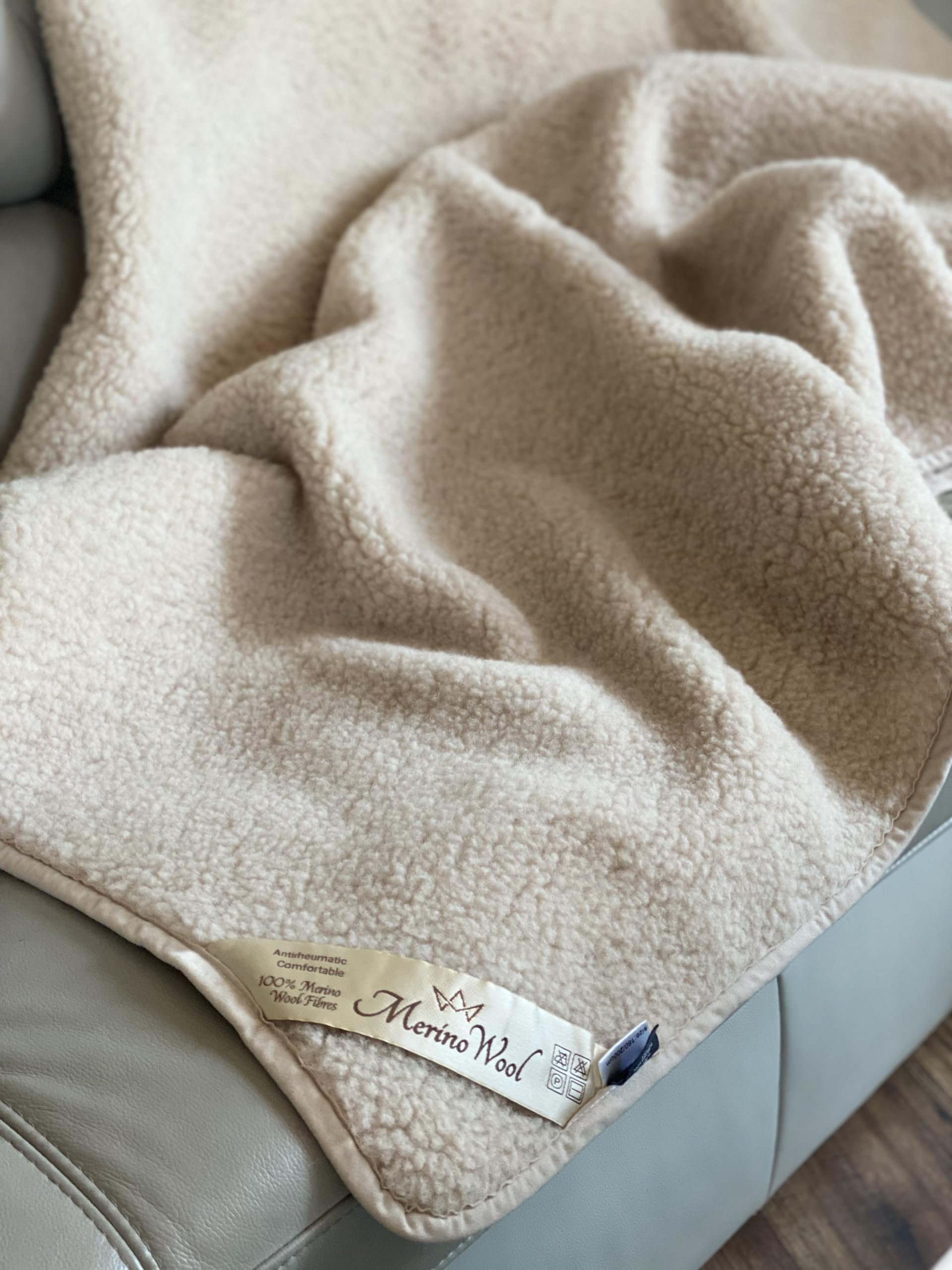 Premium 100% Merino Wool Blanket - Extra Large 98