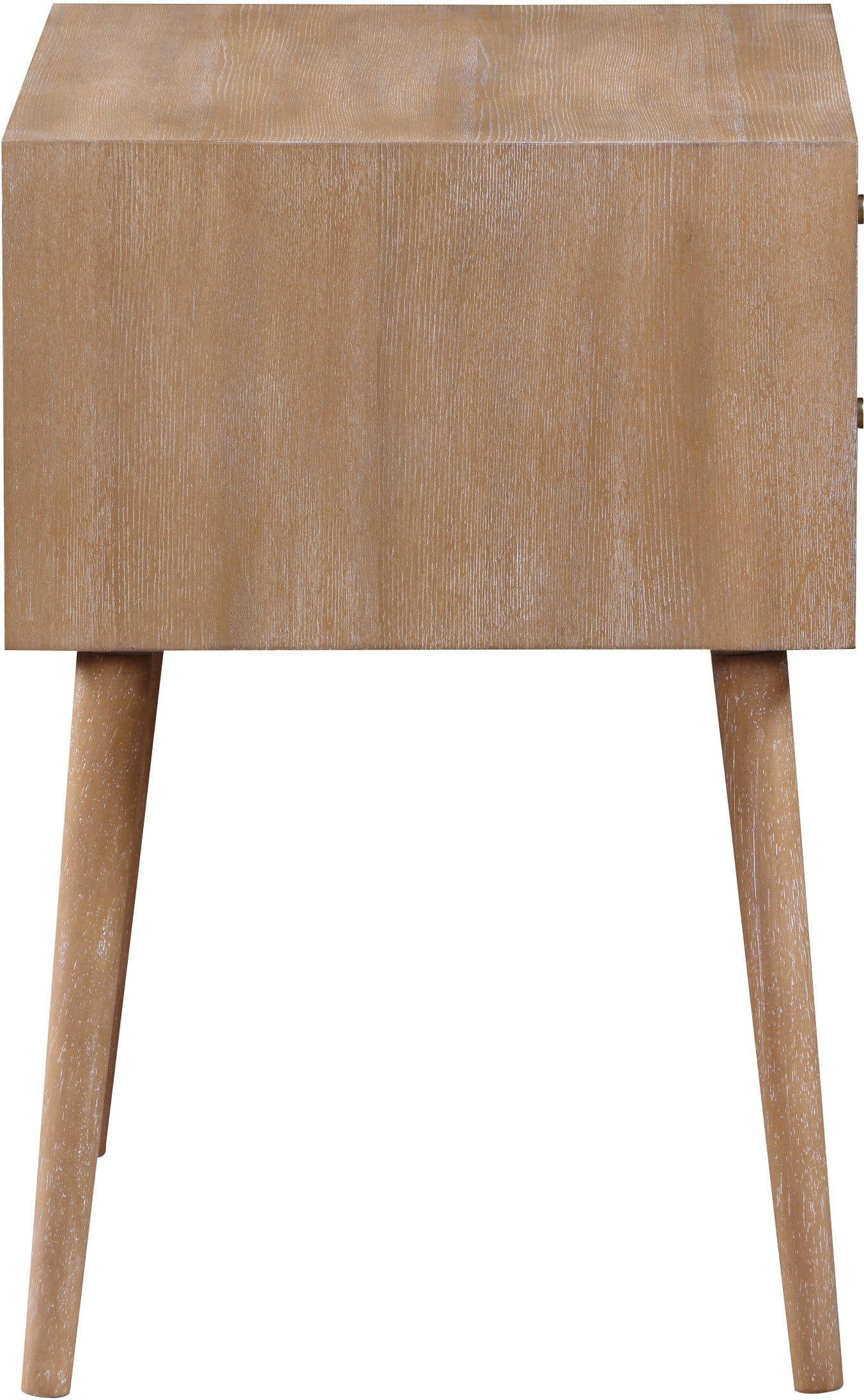 Office Star Rena 2-Drawer Side Table with Metal Frame - Compact Nightstand, End Table for Living Room, Bedroom & Office [RNA25]