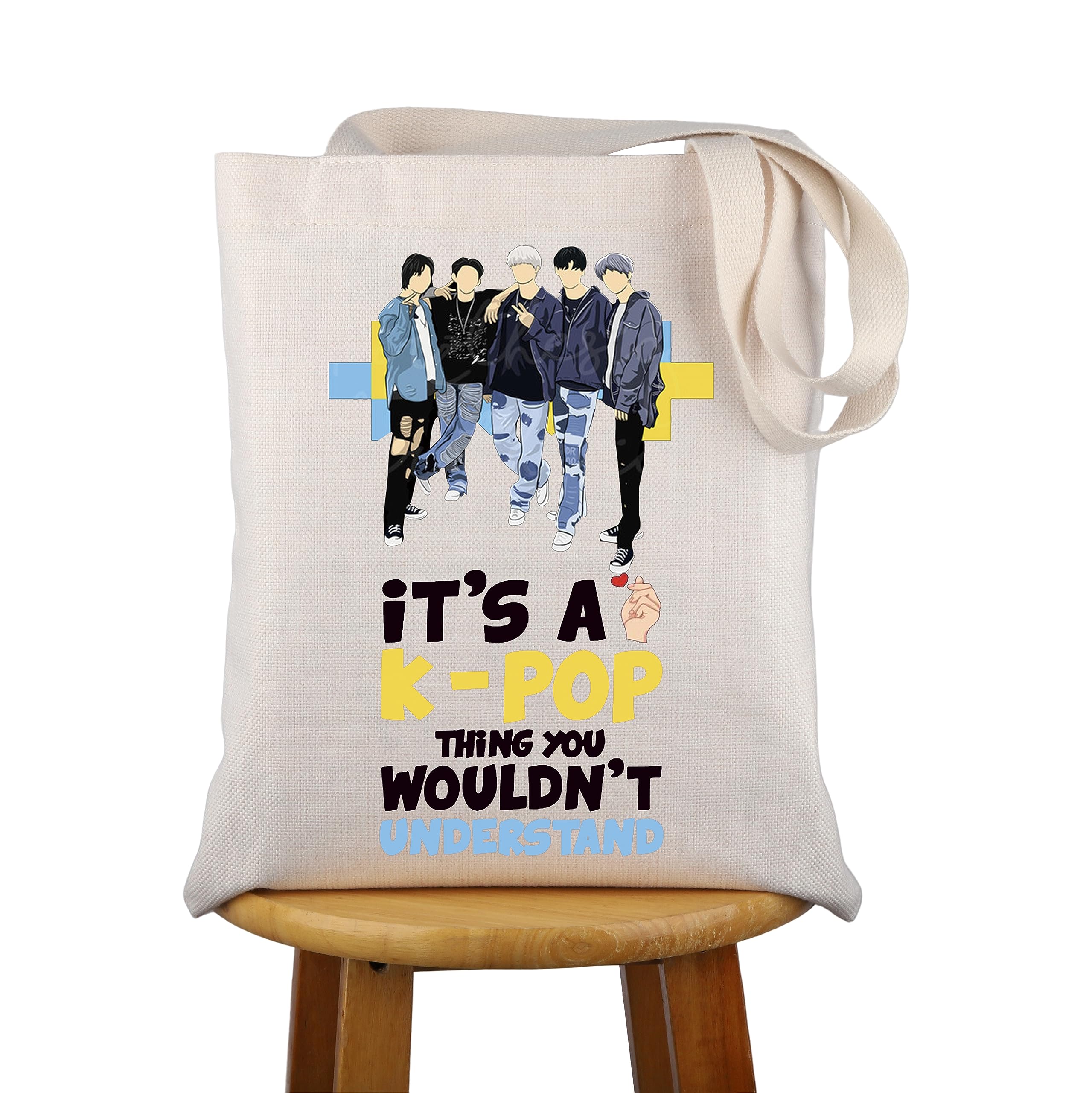 UJIMS K-pop Tote Bag - Korean Singer Album Inspired Gift for Fans | K-pop Merchandise & Music Lover Present | Perfect for Concerts, Fan Meetings & Daily Use