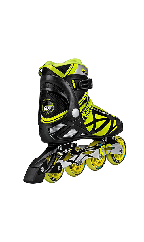 RDS Aerio Q80x Men's Inline Skates - Black/Yellow | High-Performance Rollerblades for Fitness, Urban Skating & Outdoor Sports