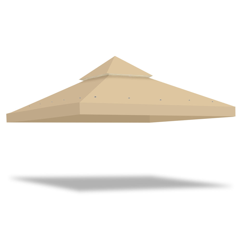 10x10 ft Waterproof Gazebo Canopy Replacement Top - Durable Outdoor Shade Cover for Patio, Deck, Backyard, and Garden Parties