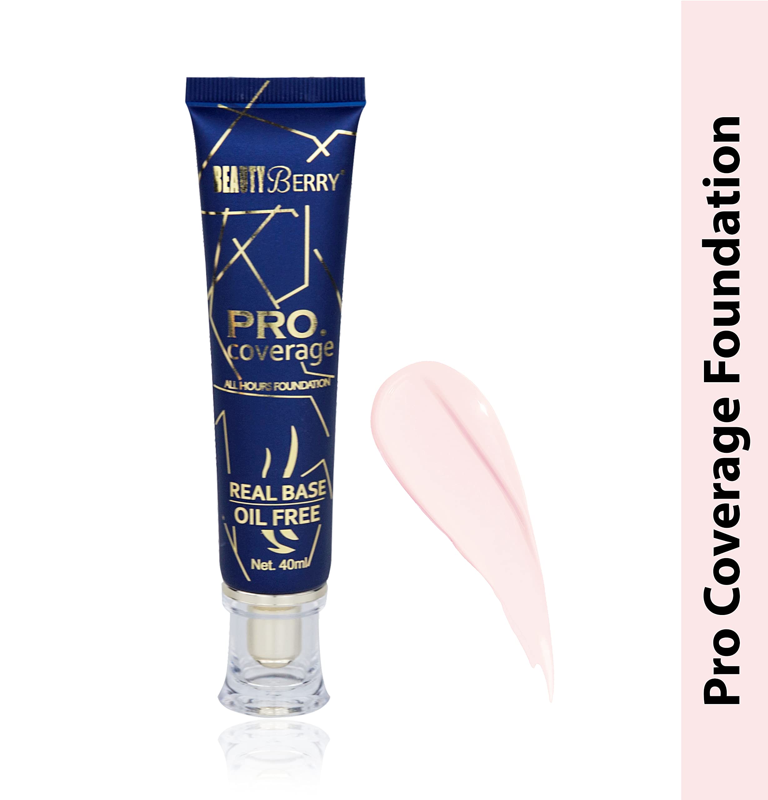 Beauty Berry Pro Coverage All Hours Foundation - Oil-Free, Long-Lasting, Full Coverage Makeup (Pearl) | Perfect for Daily Wear, Special Occasions & Photography