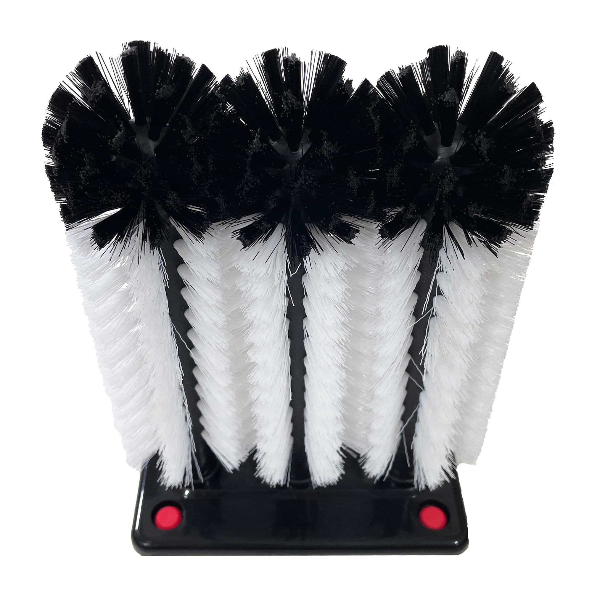 Glass Washer Brush Set - 3-in-1 Bar Glass Cleaner with Suction Cups for Large Cups, Wine Glasses & Bottles - Non-Slip Kitchen Sink Brush with Cleaning Cloth - Perfect for Bar, Restaurant & Home Dishwashing