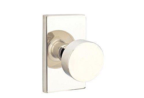 Modern Rectangle Rosette & Round Knob Set - Oil Rubbed Bronze Full Dummy Set for Doors & Cabinets - Perfect for Home, Office & Commercial Use