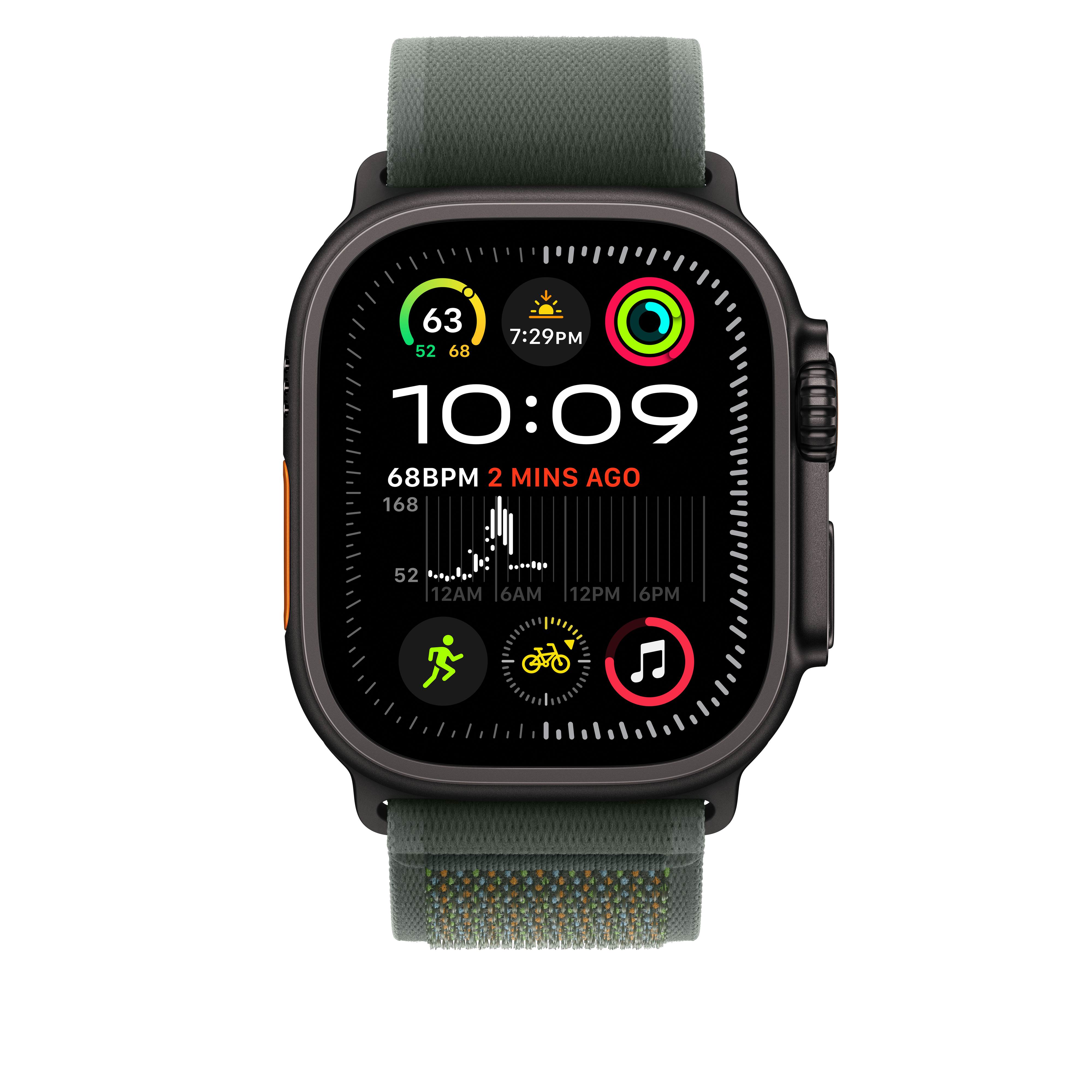 Black Titanium 49mm S/M Green Watch Strap for Garmin Fenix 6/7, Correa Trail - Durable & Comfortable for Hiking, Running & Outdoor Adventures