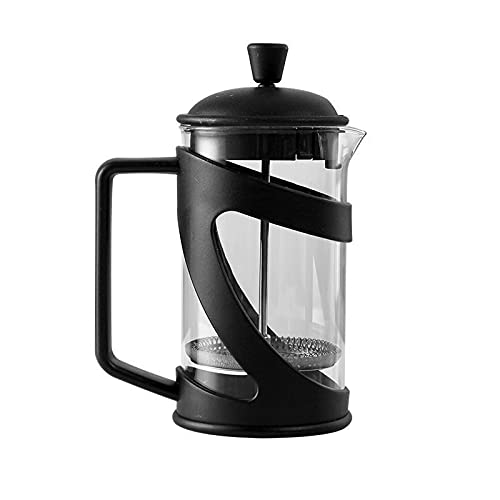 Premium Coffee & Tea Maker with 304 Stainless Steel Filter - 600ML Heat-Resistant Borosilicate Glass Carafe for Home & Office Brewing | Perfect for French Press Coffee, Loose Leaf Tea & Cold Brew