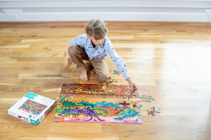 Above & Below Floor Puzzle 48 pc Dinosaur World - Educational Kids Puzzle for Learning & Play - Perfect for Classroom, Birthday Gifts & Family Game Night