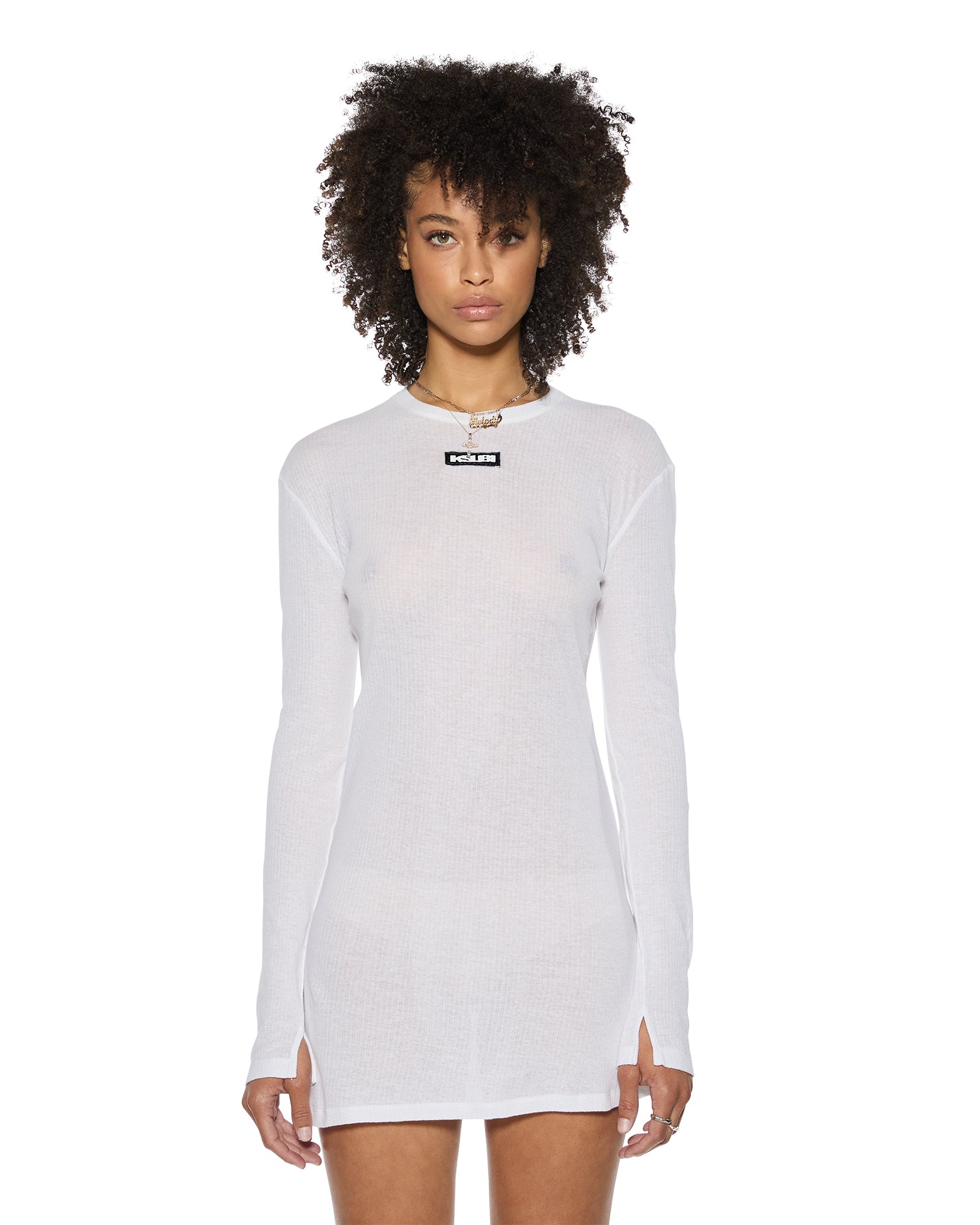 Crawford LS Mini Dress White - Women's Elegant Short Sleeve Casual Dress for Summer, Date Night & Party Wear