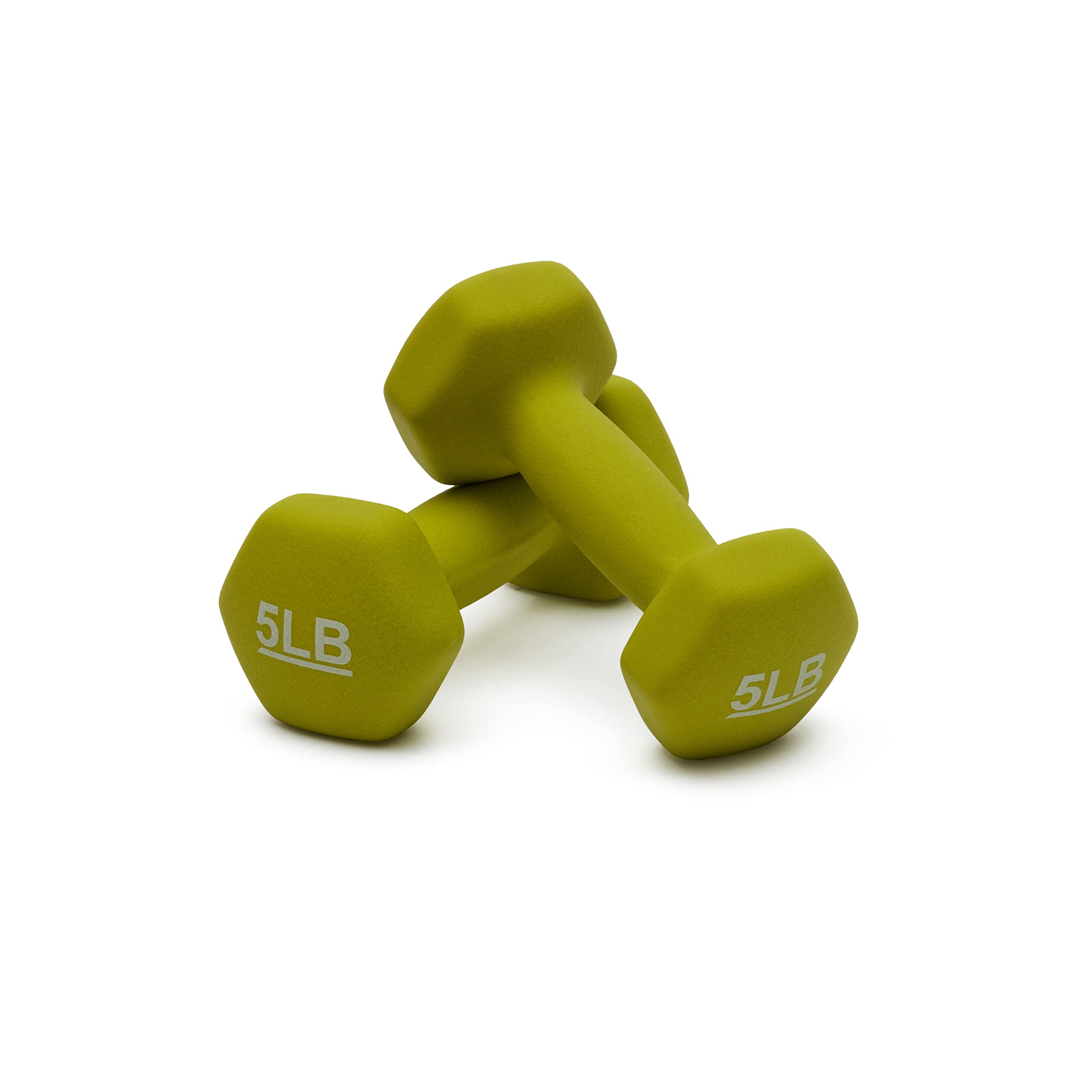 Amazon Basics Neoprene Dumbbell Hand Weights - 2/3/5/8/10 lbs Set for Home Gym, Strength Training & Fitness Workouts - Non-Slip Grip for Women & Men - Perfect for Toning, Cardio & Weight Loss Exercises