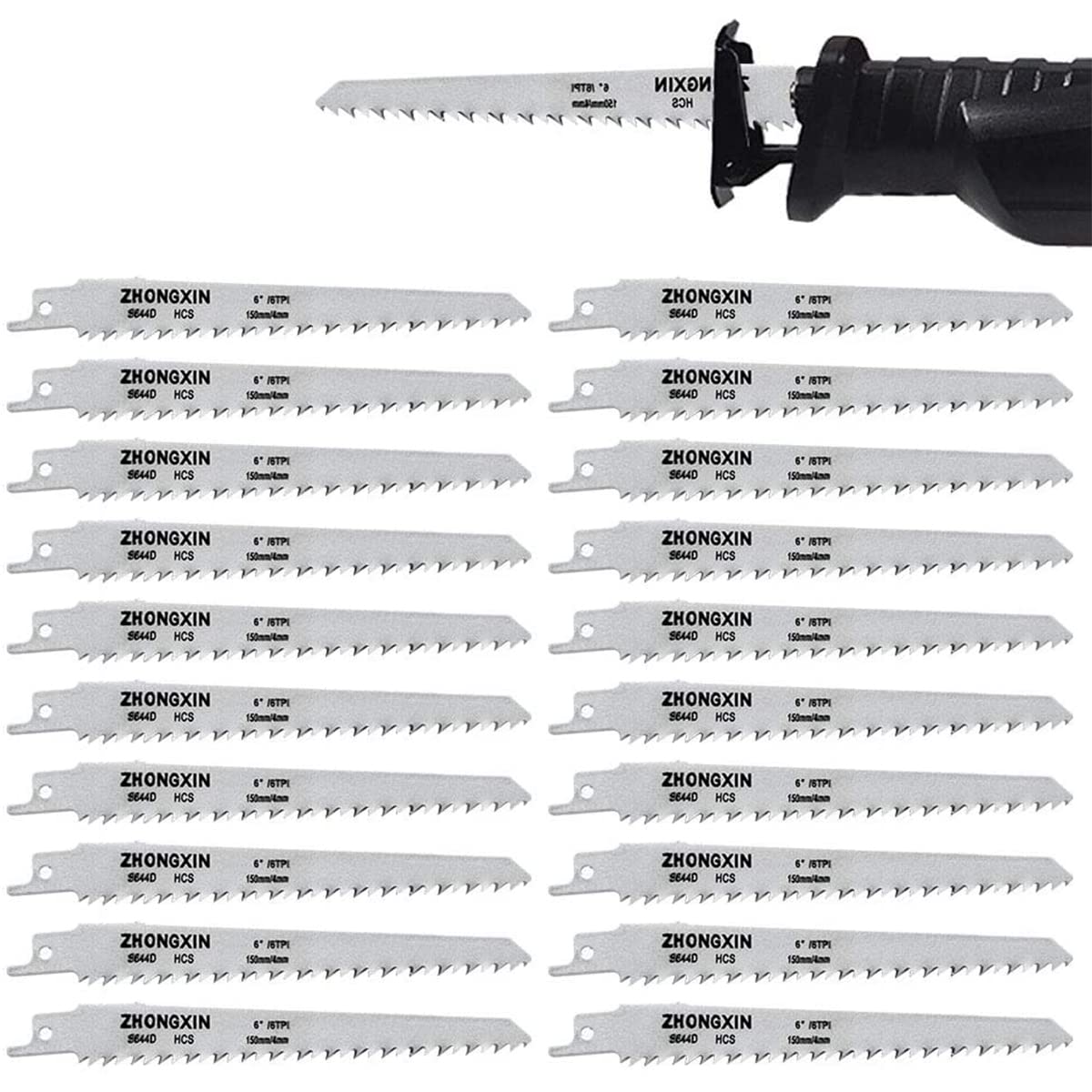 20pc 150mm Bi-Metal Saw Blades Set for Wood & Metal Cutting - DIY & Construction Use