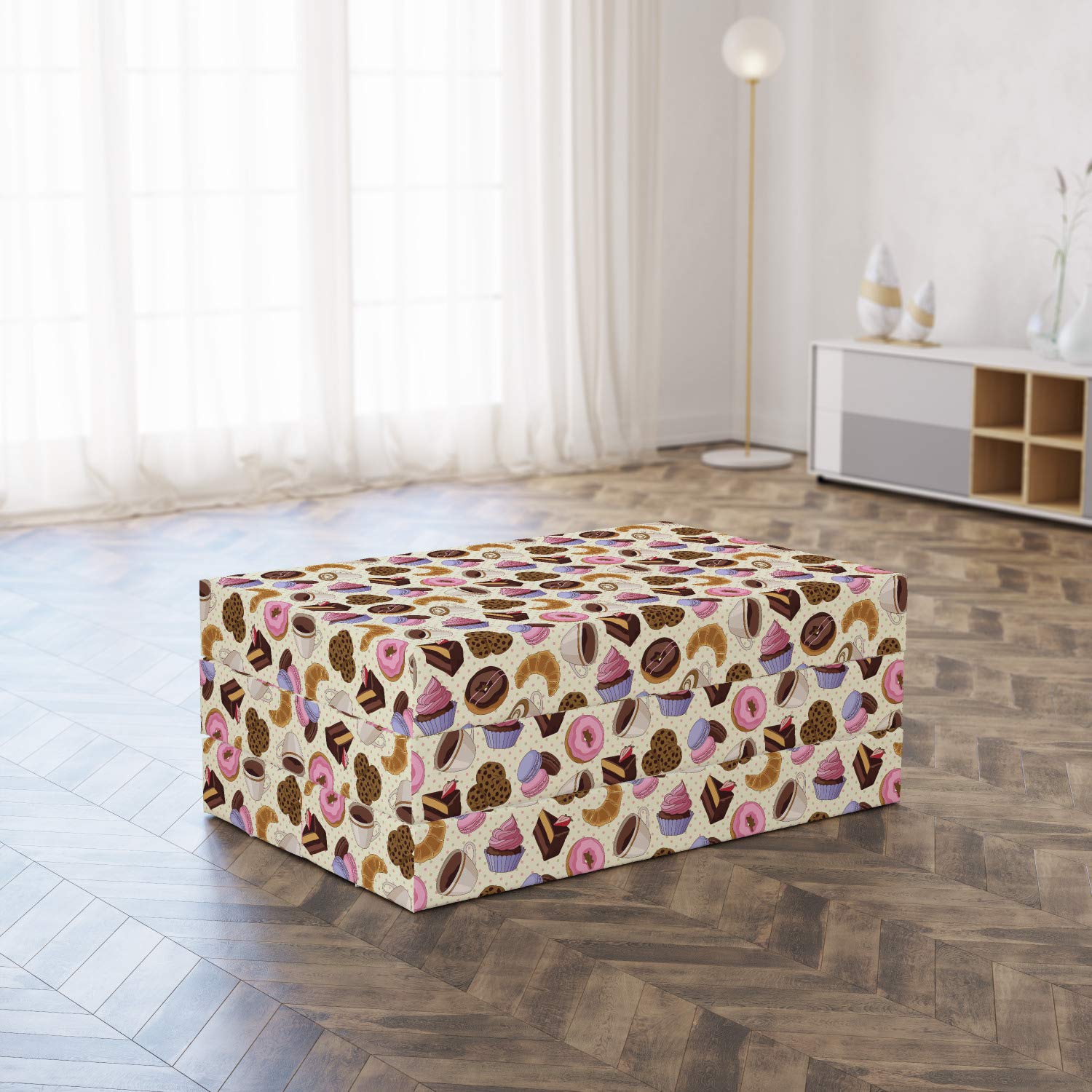 Ambesonne Colorful Foldable Mattress - 74.8