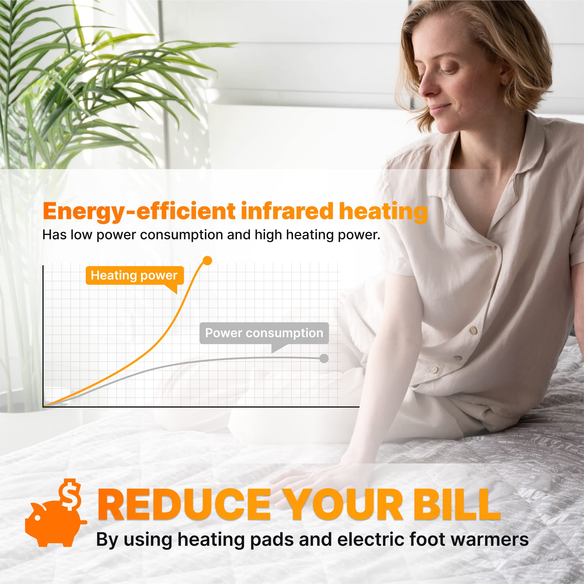 UGI Electric Foot Warmer with 3 Heat Settings & Auto Shut-Off - Adjustable for Any Foot Size, Machine Washable Heated Boots & Warming Slippers - Ideal for Women, Men & Elderly - Cozy Heated Foot Warmer Pad for Home, Office & Winter Use - EcoSapiens