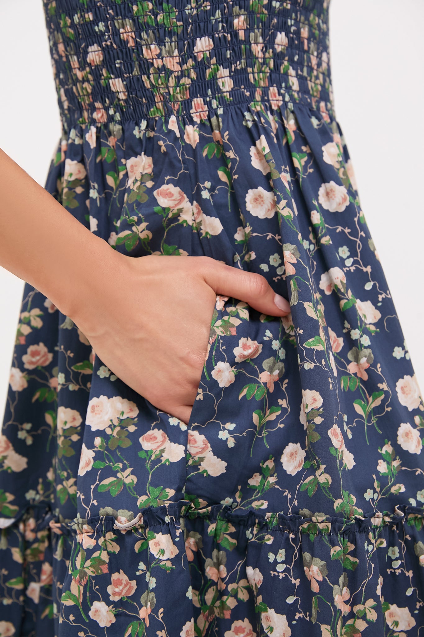 Bluebonnet Navy Ellie Nap Dress - Flowy Midi Dress for Women | Comfortable & Stylish Summer Dress for Casual Wear, Brunch, Beach, and Vacation