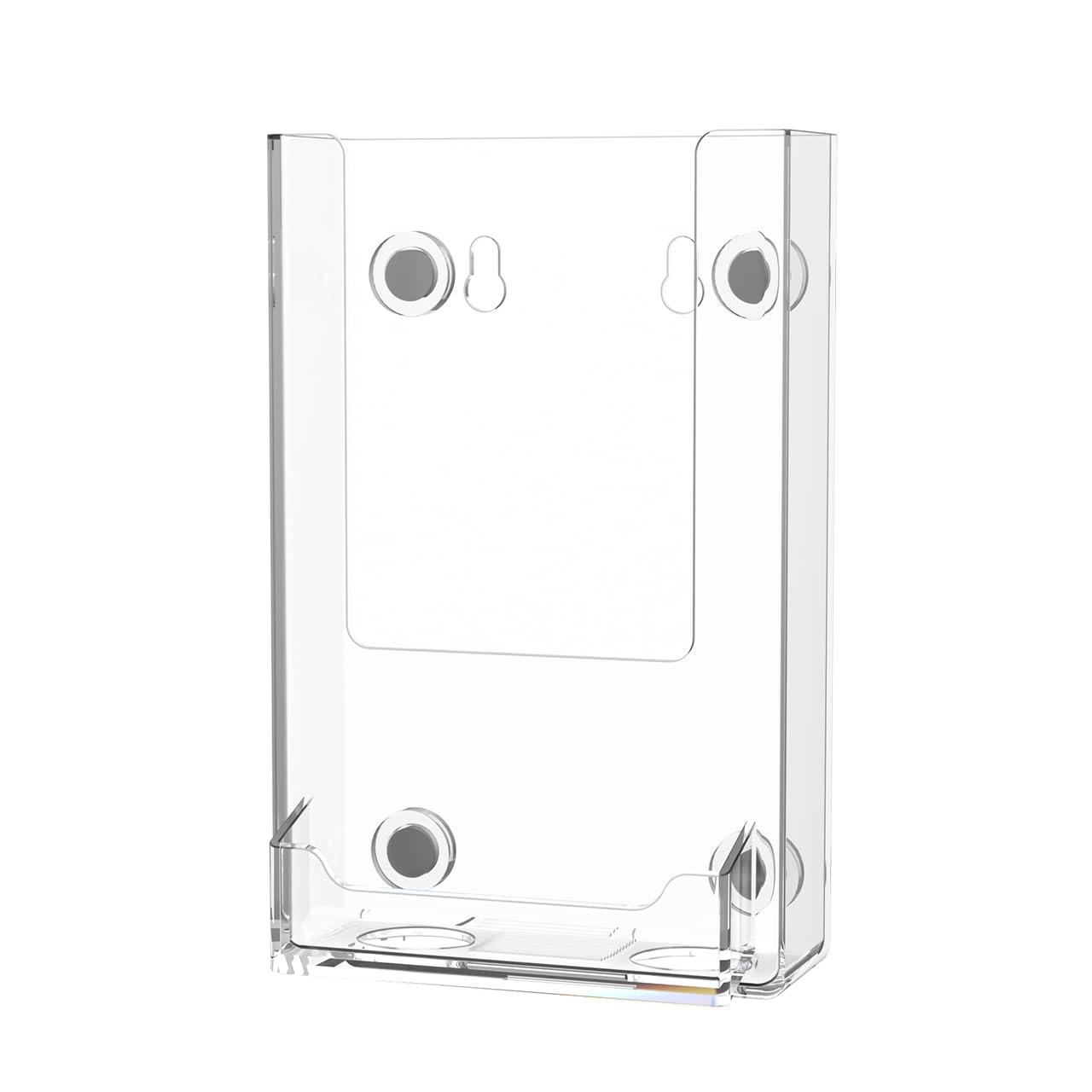 12 Pack Magnetic Brochure Holders - Clear Plastic Display Bins for 4