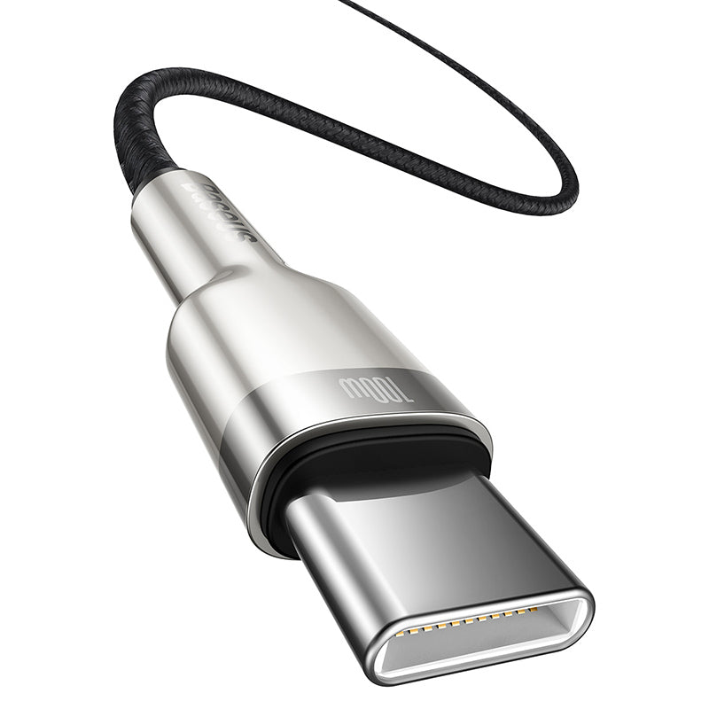 Baseus Premium Cafule Series 100W 6.6ft USB-C to USB-C Fast Charging Cable - Metal Braided, High-Speed Data Sync for MacBook, iPad Pro, Samsung Galaxy & More - Home, Office, Travel Charging Solution