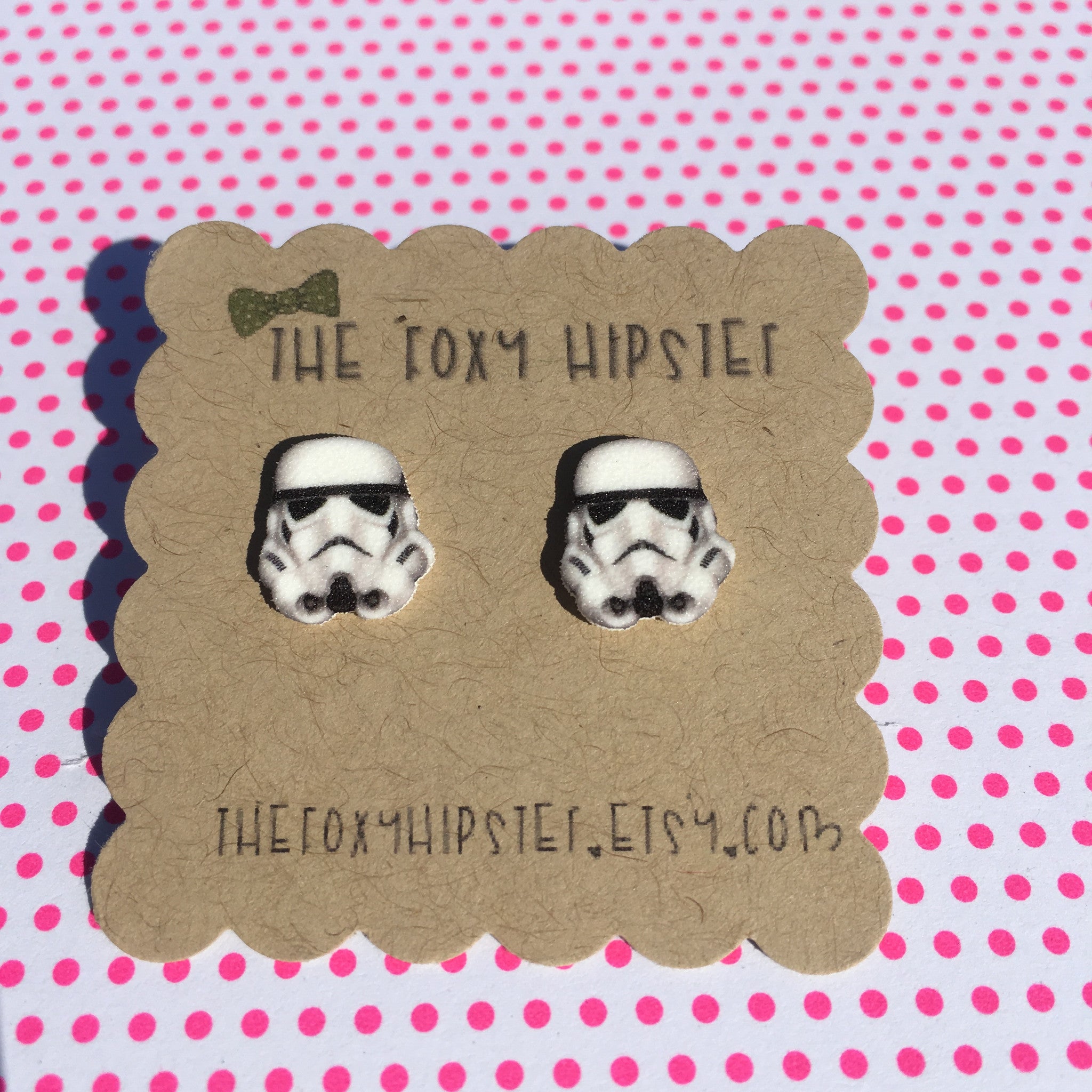 Star Wars Stormtrooper Stud Earrings for Women - Stylish White Resin Earrings for Cosplay, Halloween, and Everyday Wear