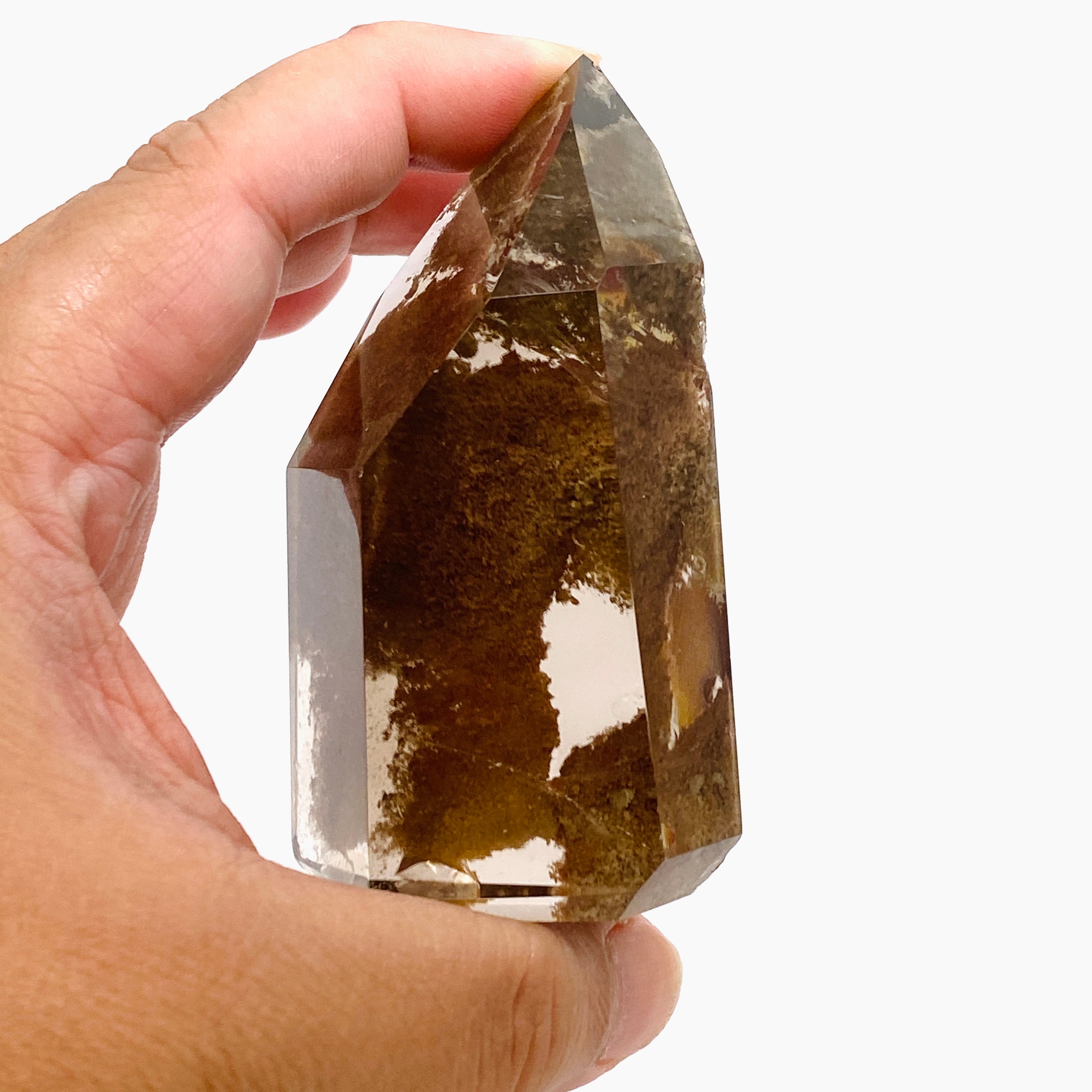 Smokey Inclusion Quartz Generator IQG 01 - Premium Crystal Healing Tool for Meditation, Energy Cleansing & Spiritual Growth - Perfect for Reiki, Yoga & Home Decor