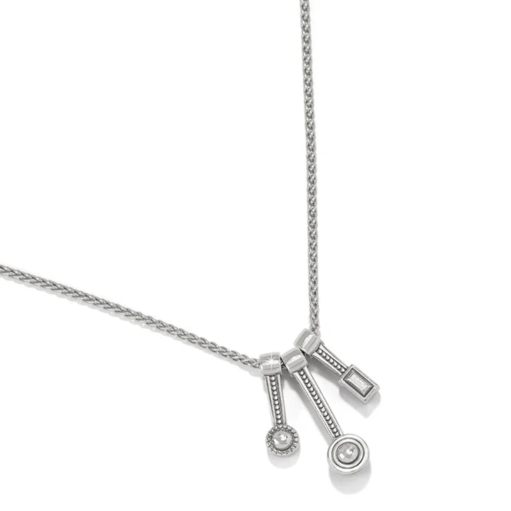 Brighton Halo Gleam Trio Necklace - Elegant 3-Layer Gold Plated Chain Necklace for Women | Perfect for Date Night, Weddings & Special Occasions