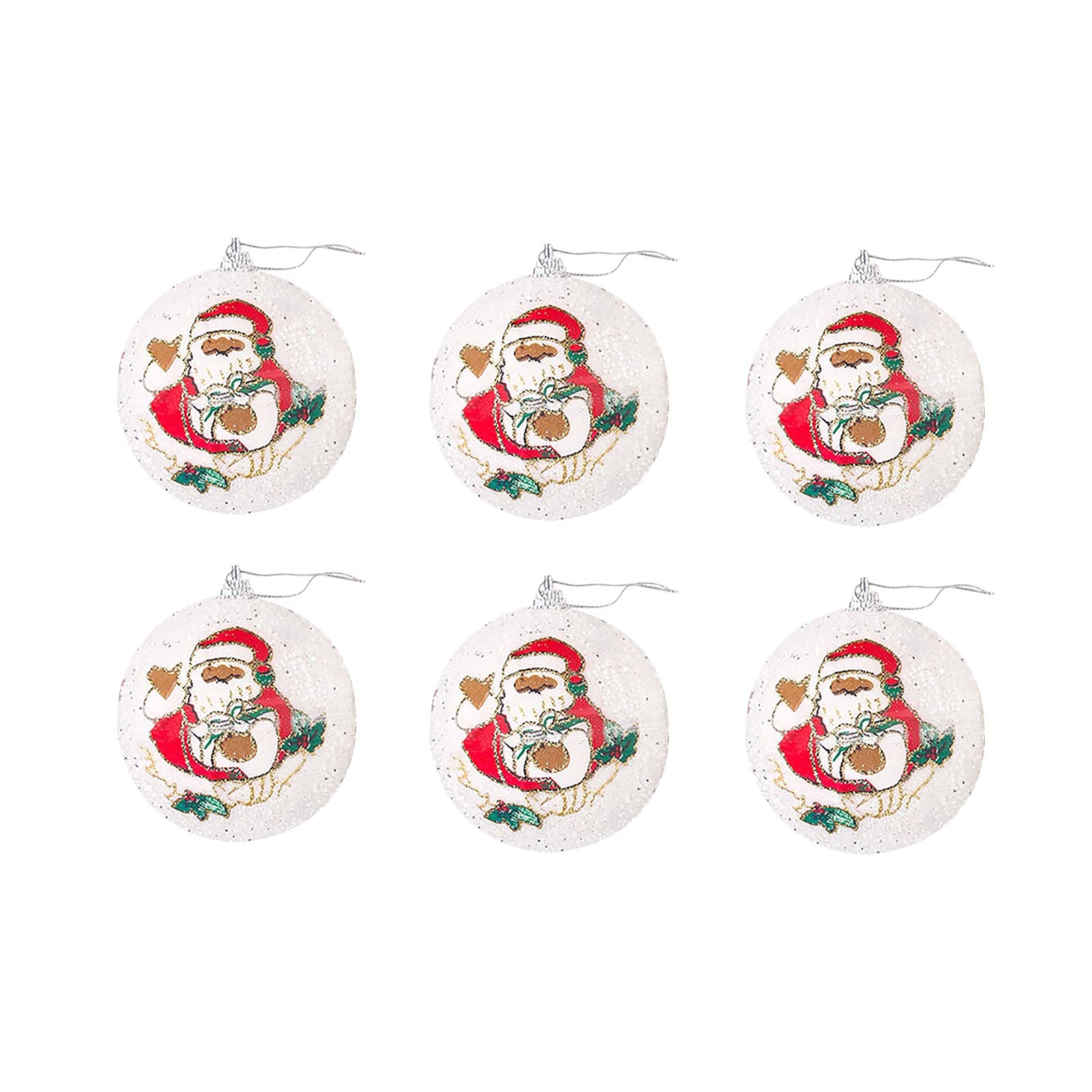 6Pcs Shatterproof Christmas Ball Ornaments - 3 Inch White Hanging Decorations for Xmas Tree, Wedding & Holiday Party | Durable Xmas Tree Decor for Indoor & Outdoor Use