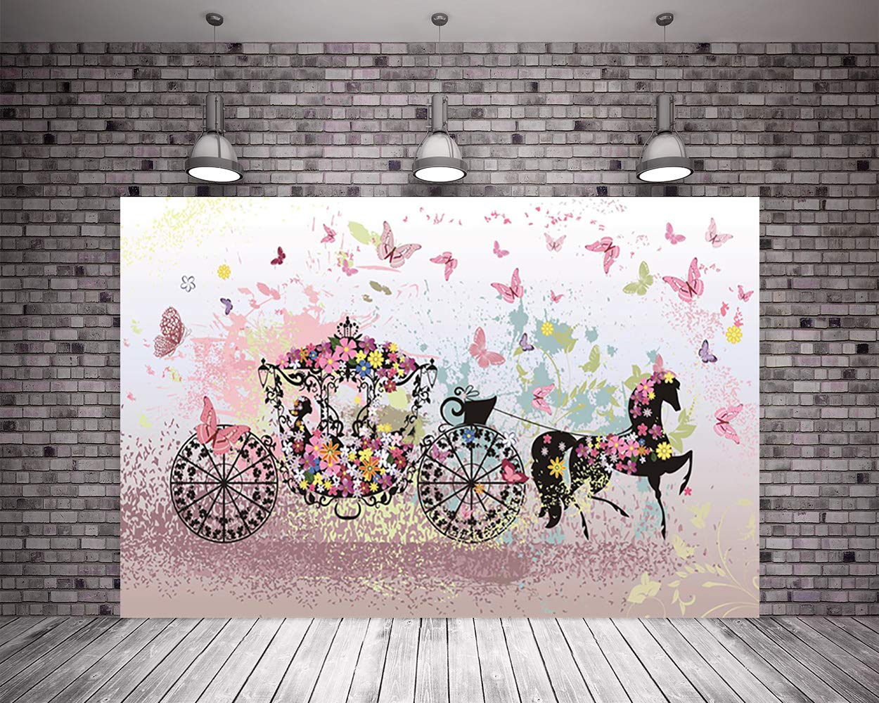 10x10ft Pink Butterfly Floral Photography Backdrop - Princess Birthday, Baby Shower, Bridal Show Background - Perfect for Parties, Events, and Photo Shoots