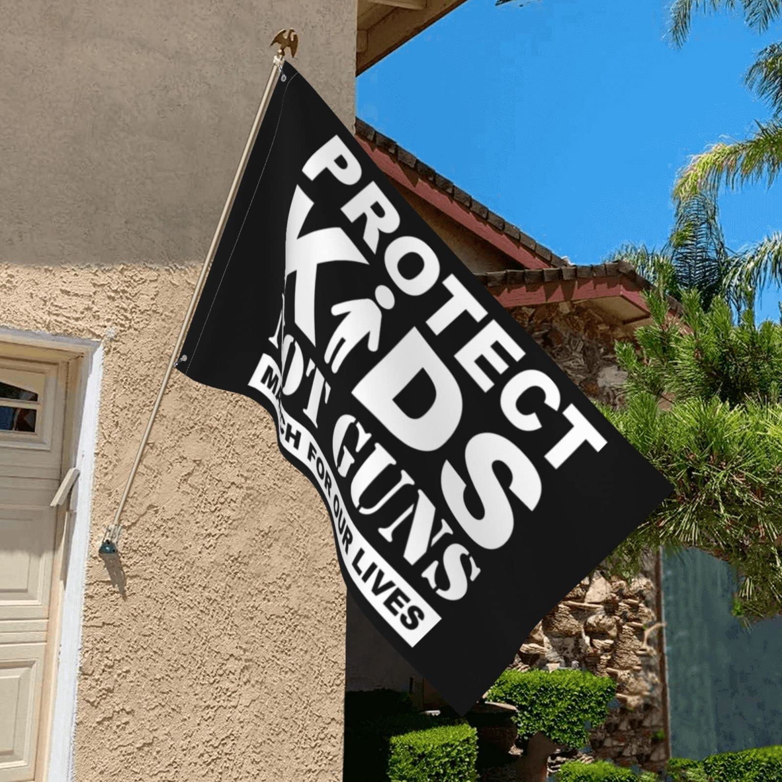 3x5 March For Our Lives Flag - Pray For Uvalde Texas, End Gun Violence, Protect Our Kids - Enough Is Enough Gun Control Now - No More Silence Protest Banner (No Pole Included) - Perfect for Rallies, Memorials & Social Justice Events