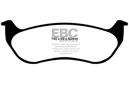 EBC Brakes DP41673R Yellowstuff High-Performance Brake Pads for Racing & Street Use – Perfect for Track Days, Sports Cars & Aggressive Driving