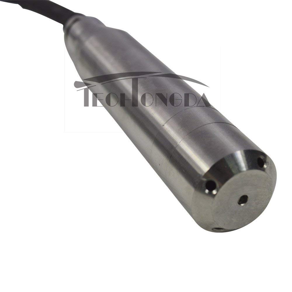 TECHTONGDA 4-20mA Smart Water Level Sensor - Submersible Liquid Level Transmitter with 30M Pressure Range & 30M Cable - 12-36VDC Power Supply - Ideal for Industrial Water Tanks, Pools, and Hydroponic Systems