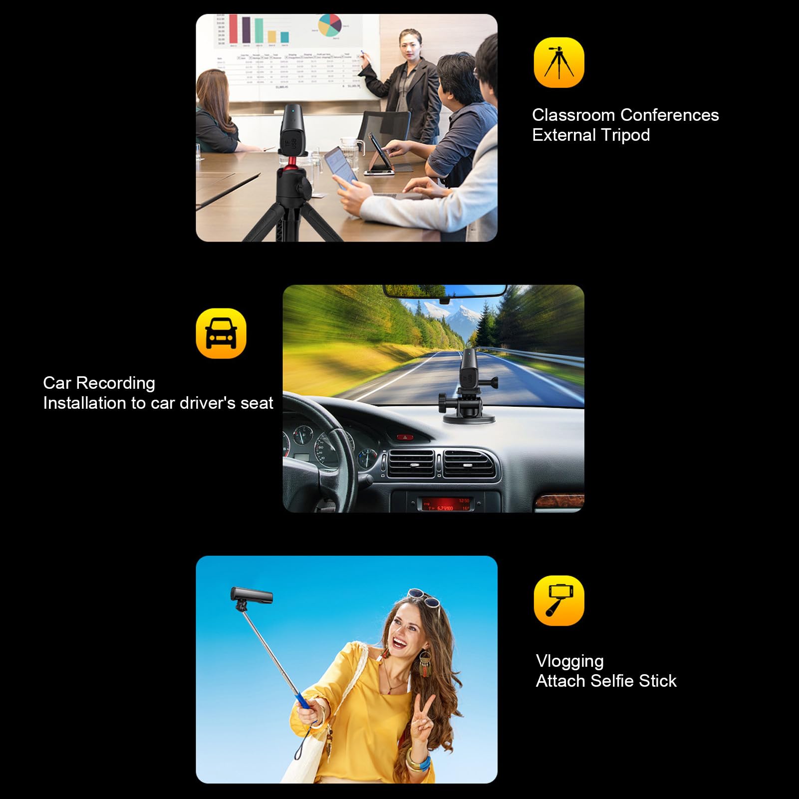 Goshyda 5K Ultra HD Head Mounted Camera - 30FPS Wearable Video Camcorder with EIS 6.0 Anti-Shake, Wide Angle Lens & APP Control - 128GB Memory - Perfect for Vlogging, Action Sports & Adventure Recording