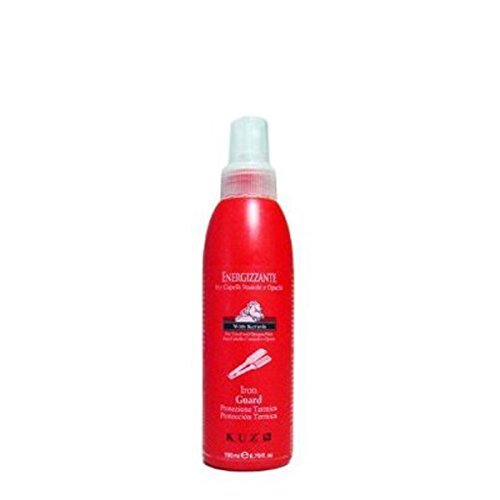 Kuz Iron Guard Heat Protectant Spray with Keravis for Damaged, Tired & Opaque Hair - 6.7oz | Professional Hair Care for Styling, Blowouts & Heat Tools Protection