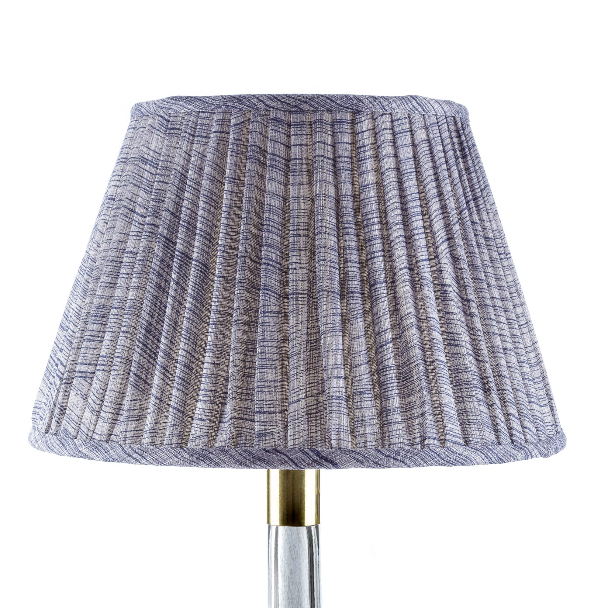 Bedwyn Indigo Wave Lampshade - Handmade Boho Chic Lamp Shade for Bedroom, Living Room & Nursery Decor - Perfect for Coastal, Farmhouse or Bohemian Style Homes