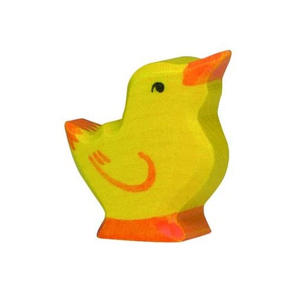 Holztiger Wooden Chicken Toy Figure - Handcrafted Animal Figurine for Kids, Farm-Themed Play, Montessori Learning & Nursery Decor
