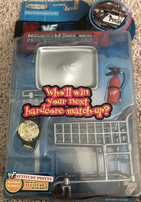 2000 WWF Jakks Pacific Ring Gear Series 1 Wrestling Action Figure - Collectible WWE Toys for Hardcore Matches | Perfect for Wrestling Fans & Collectors