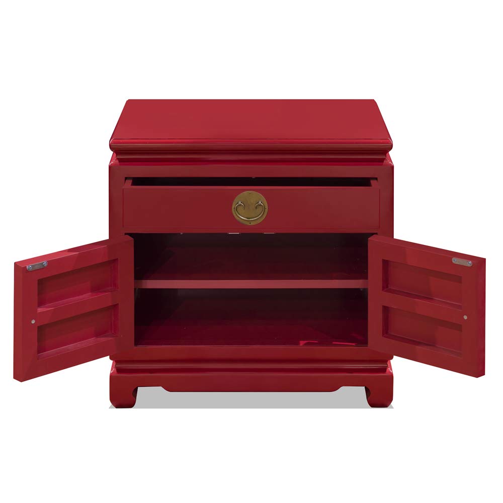 Antique Red Elmwood Chinese Ming Dynasty Cabinet - Handcrafted Traditional Ming Style Storage Furniture for Living Room & Bedroom | ChinaFurnitureOnline