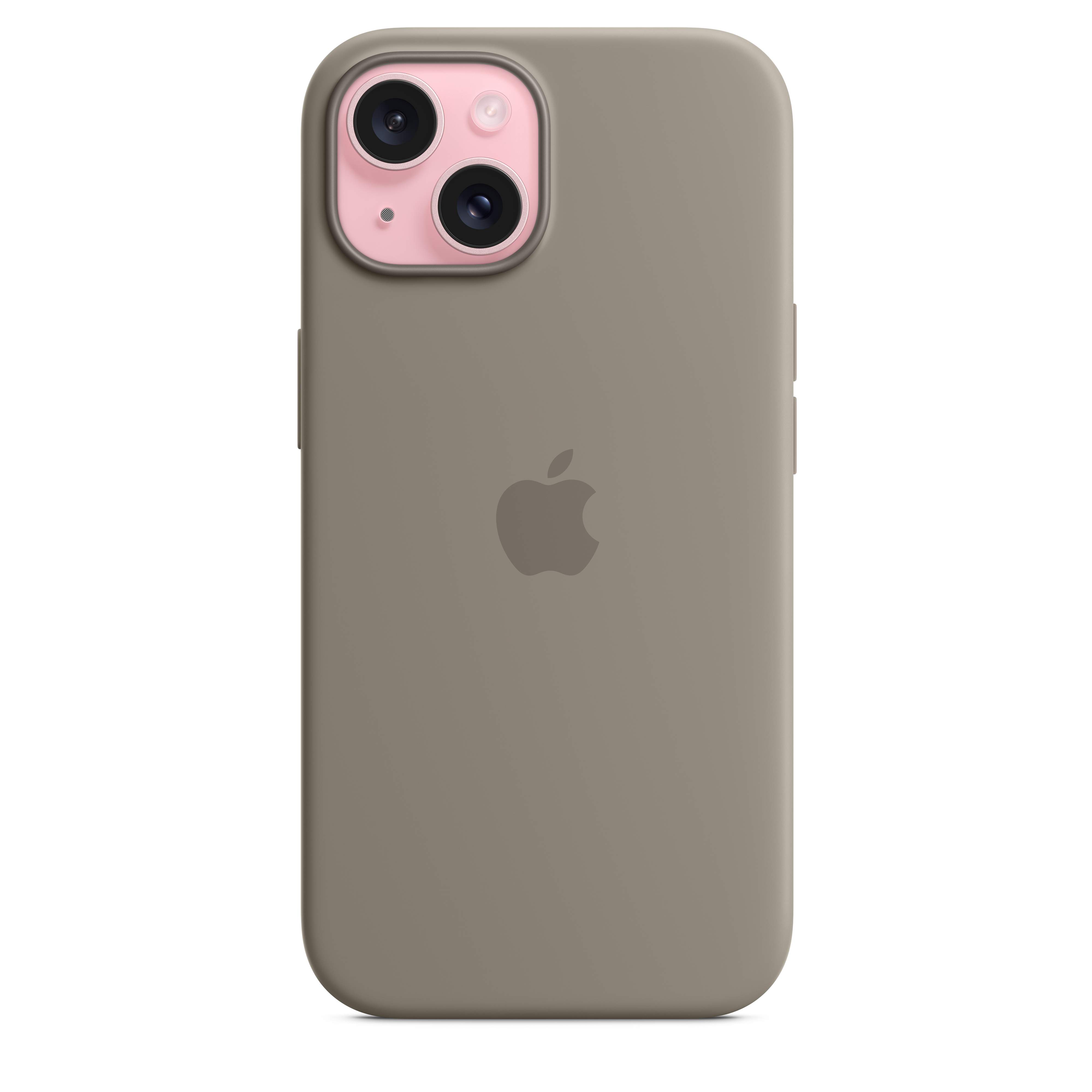 Magnetic Silicone Case with MagSafe for iPhone 15 - Clay Color | Slim Protective Cover for Everyday Use & Wireless Charging