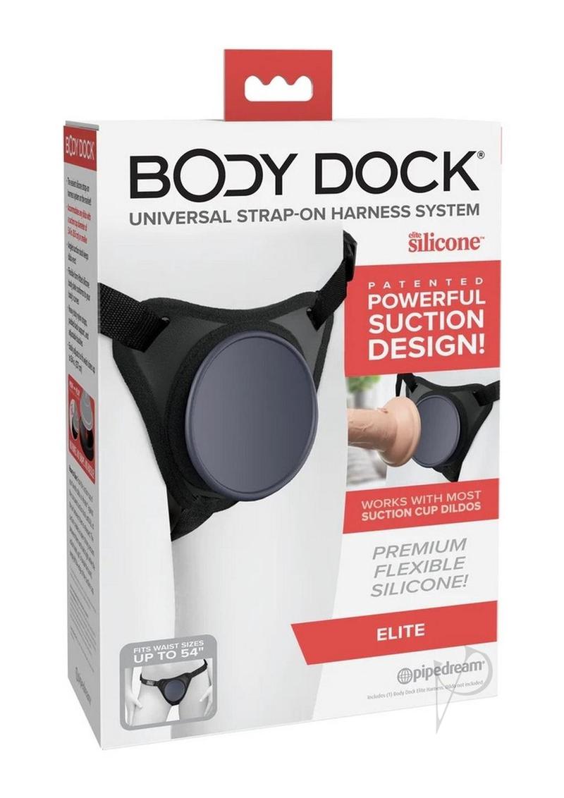 Body Dock Elite Strap On Harness - Adjustable Black & Blue Adult Toy for Couples Play - Perfect for Role Play, BDSM & Intimate Bonding