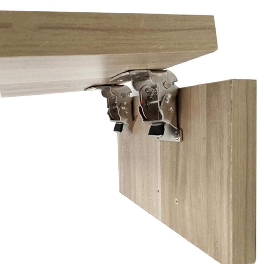 Self-Locking Collapsible Cabinet Hinges - 90 Degree Foldable Invisible Bracket Hinge for Bed Connecting Feet & Table Legs (Black) - Perfect for Space-Saving Furniture & DIY Projects