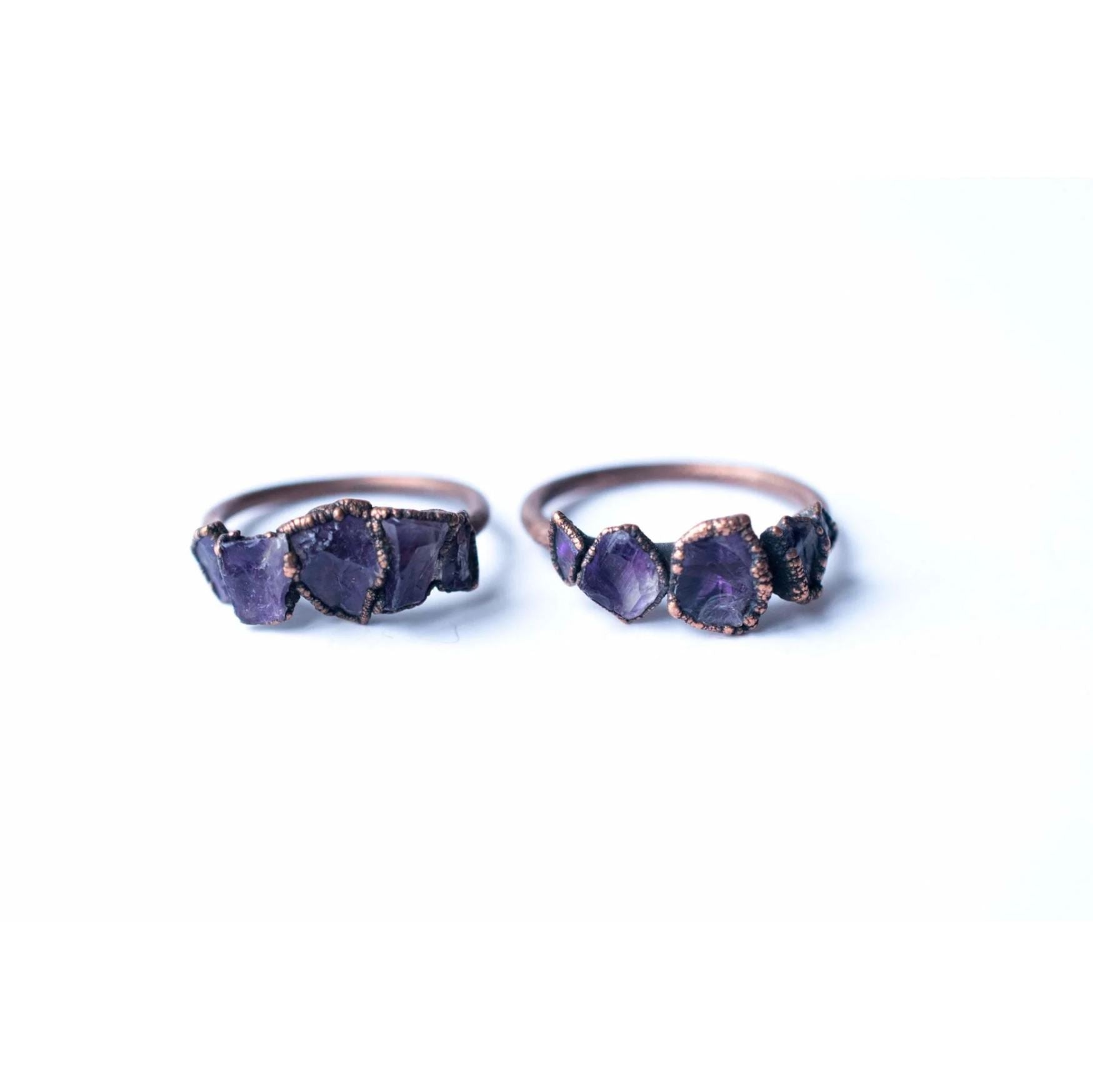 Multi Stone Amethyst Ring for Women - Elegant Purple Gemstone Jewelry for Gift, Wedding & Everyday Wear