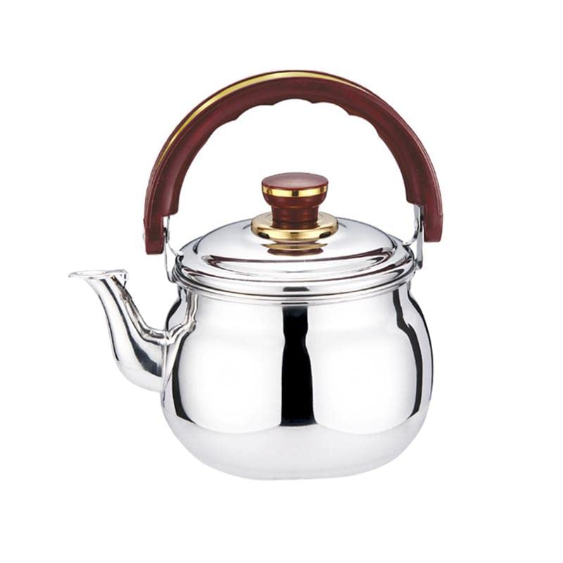 Stainless Steel Whistling Tea Kettle - 1.7L Thickened Bottom for Gas & Induction Cooktops - Perfect for Boiling Water, Making Tea & Coffee in Home Kitchen