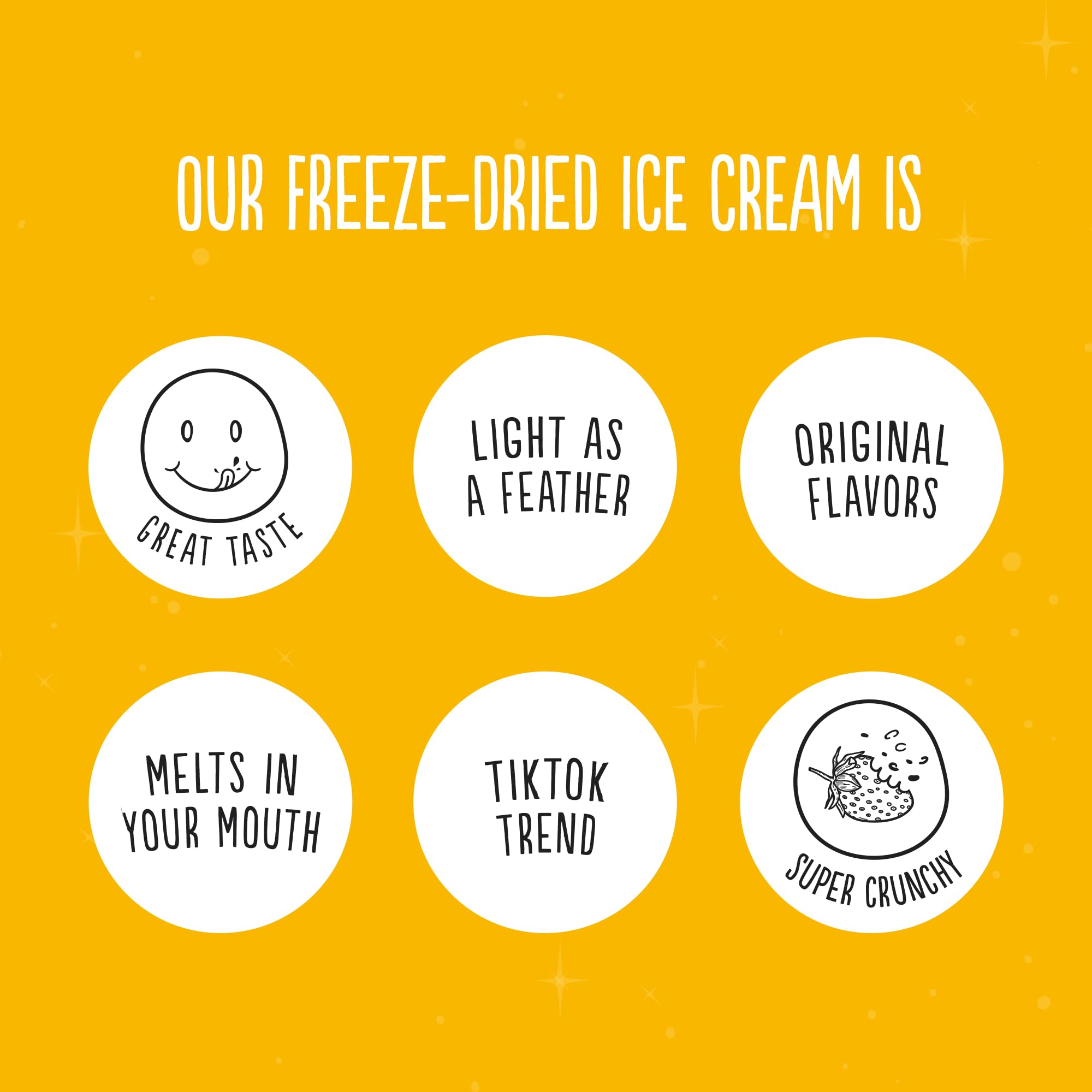 Freeze Dried Ice Cream Vanilla with Chocolate Chunks - No Melting, Crunchy & Creamy Astronaut Food Snack - Perfect for Birthday Parties, Camping, Hiking & Space-Themed Events - 1.41oz Dessert Treat for Kids & Adults
