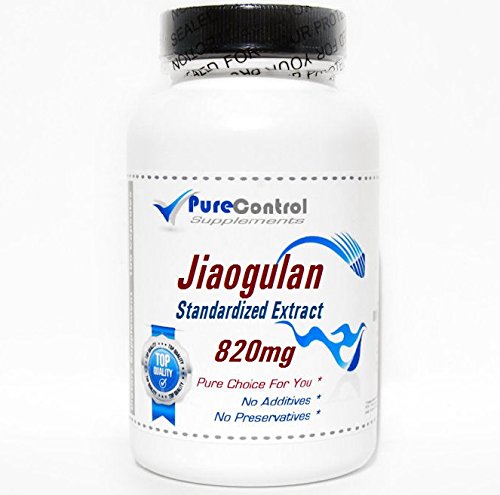 PureControl Supplements Jiaogulan Standardized Extract 820mg - 180 Capsules | Pure Herbal Supplement for Energy, Stress Relief & Immune Support | Perfect for Daily Wellness Routine