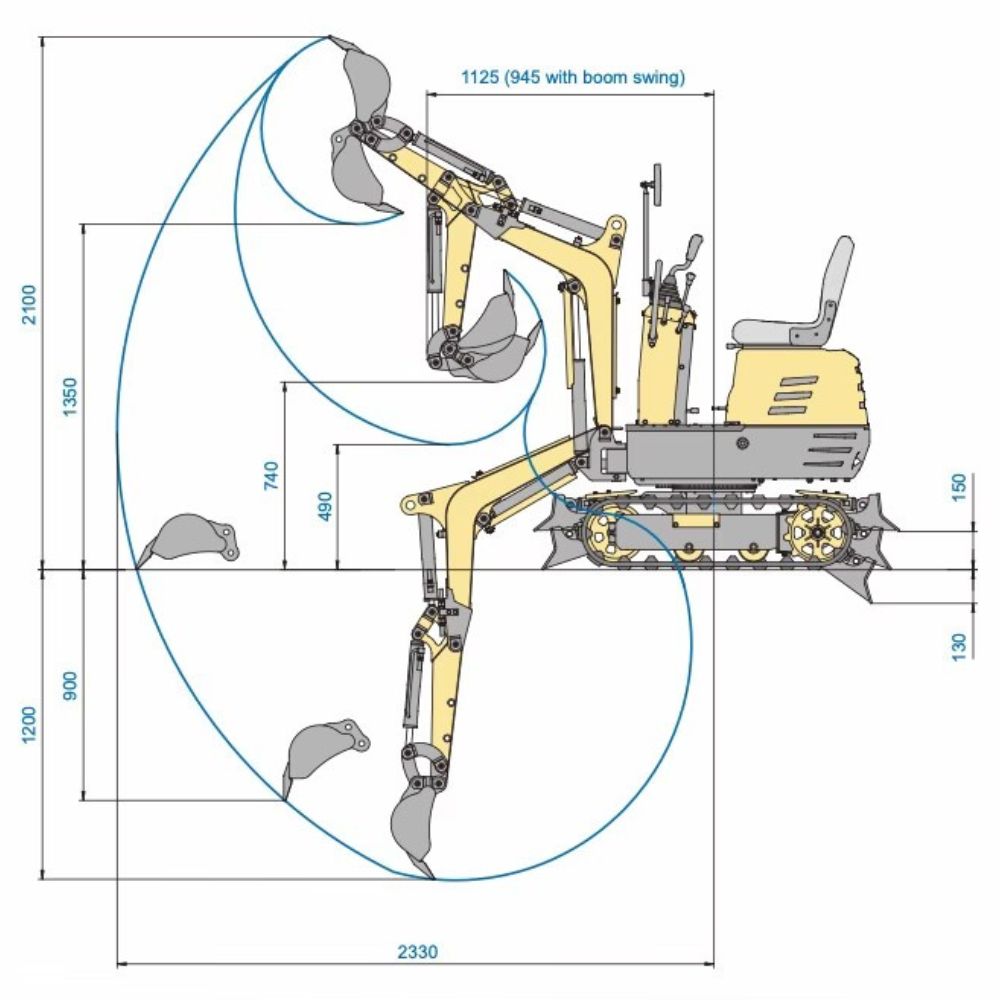 Forestwest Mini Excavator 306cc BM710 - Compact Digging Machine for Landscaping, Trenching & Construction Projects | Durable Small Excavator for Home & Professional Use