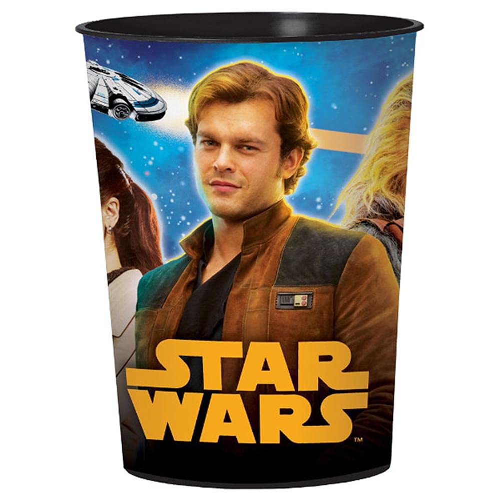 Star Wars Han Solo Party Bundle - 12 Pack 16oz Plastic Cups for Birthday, Themed Events & Movie Nights - Perfect for Star Wars Fans & Collectibles