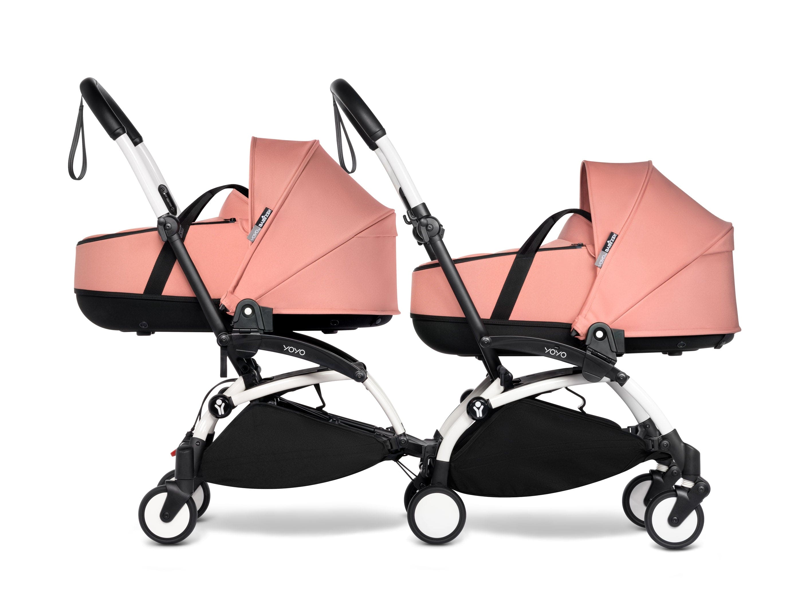 Stokke YOYO 3 Double Stroller with Bassinet - Lightweight Compact Travel Stroller for Twins - Perfect for Air Travel, City Walks & Outdoor Adventures