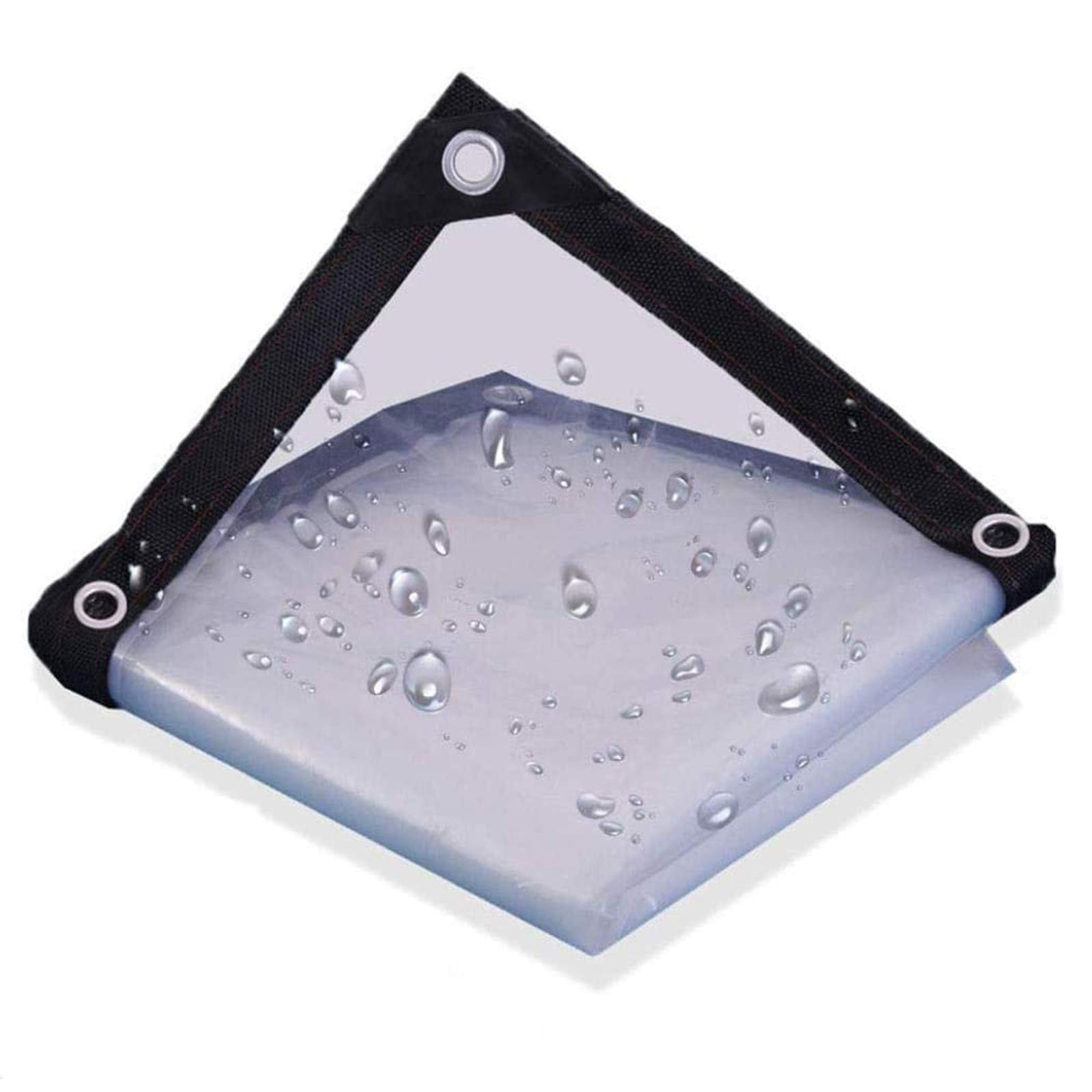 **16x16Ft Clear Heavy Duty Waterproof Tarpaulin Cover with Grommets - UV Resistant, Windproof Transparent Tarp for Patio, Outdoor Furniture, Boat, RV, and Camping Protection**