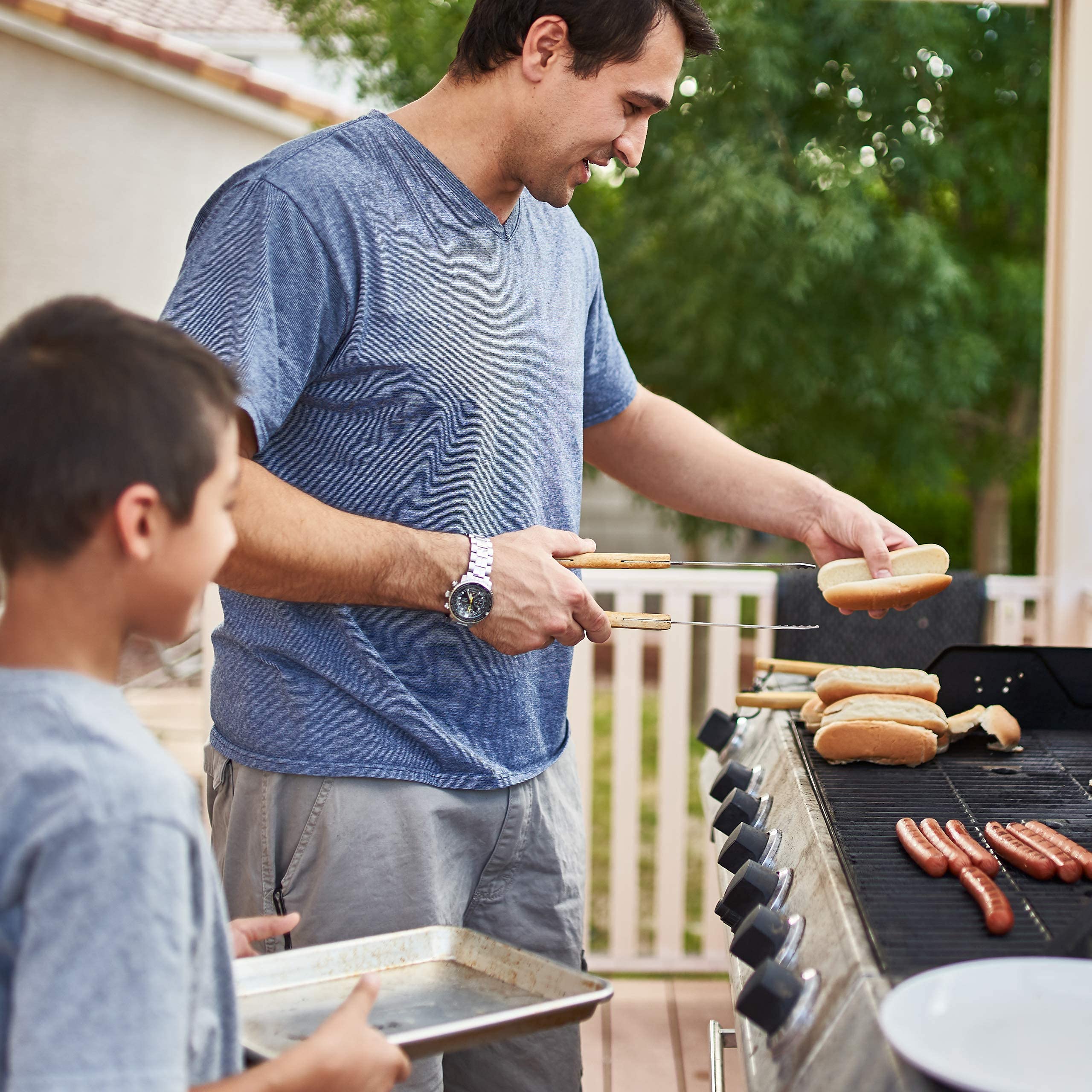 Berks Beef and Pork Grill Hot Dogs - Gluten Free, 24 Count (8 per Pack, Pack of 3) - Perfect for BBQs, Camping, and Family Gatherings