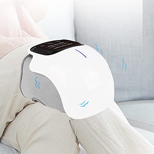Hi5 Hertz Compression Electric Knee Massager with Heat Therapy - Pain Relief & Improved Blood Circulation for Leg Cramps, Joint Discomfort - Perfect for Athletes, Office Workers & Seniors with Knee Strain