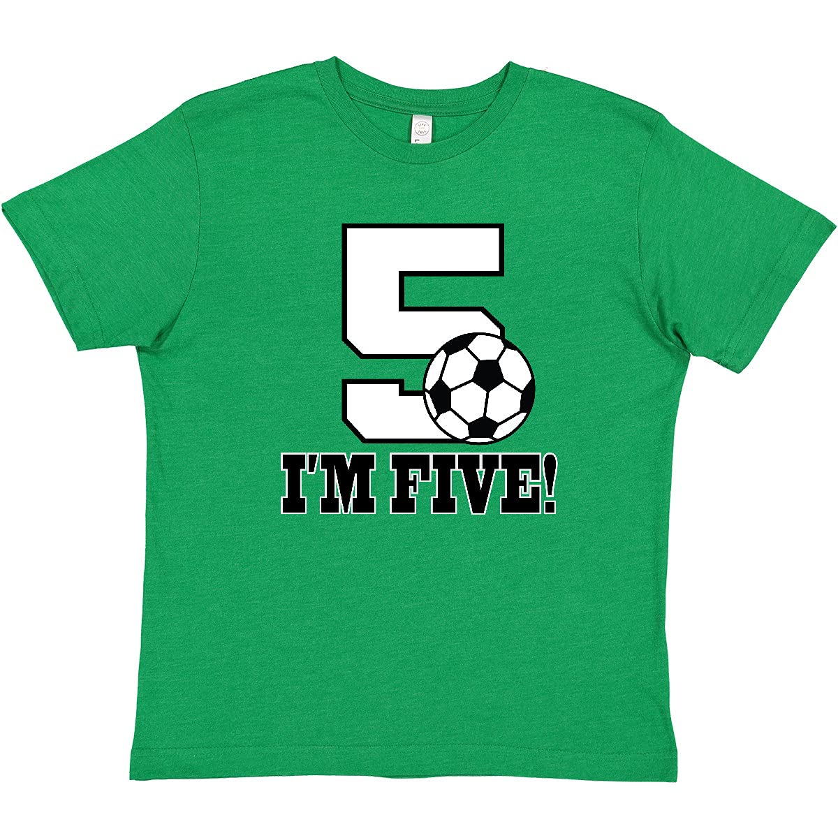 Inktastic 5th Birthday Soccer T-Shirt for 5 Year Old Boys & Girls - Fun Youth Soccer Party Outfit for Birthday Celebrations & Sports Events