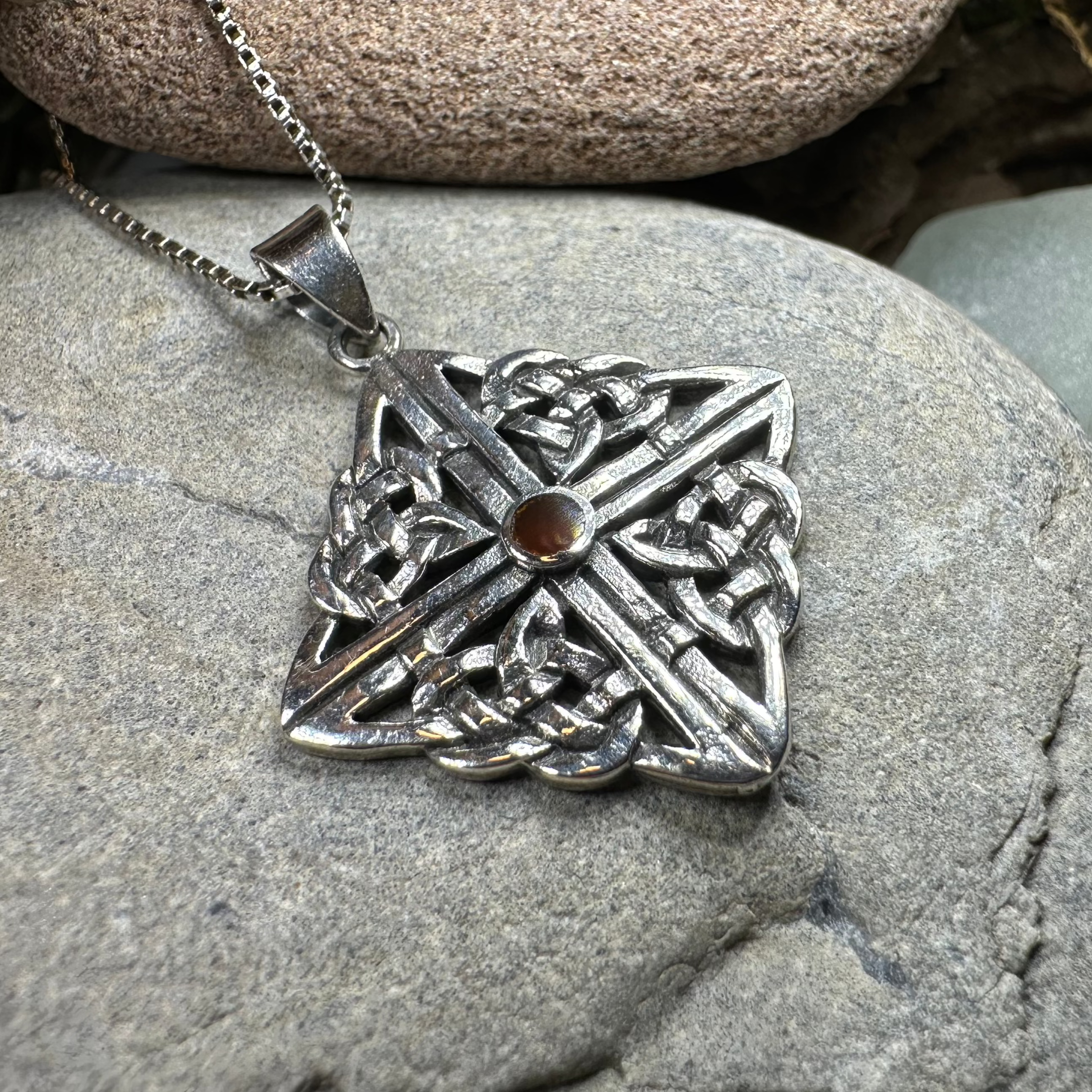 Asthore Celtic Knot Necklace - Sterling Silver Irish Love Pendant for Women - Perfect for Valentine's Day, Anniversary & Everyday Wear